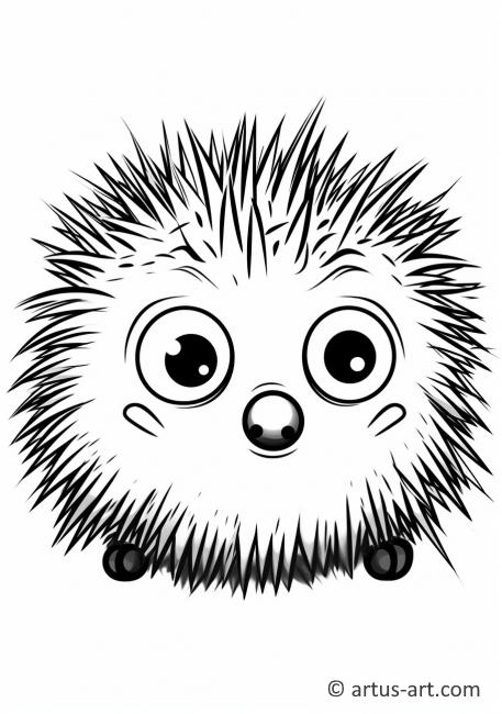 Awesome Porcupine fish Coloring Page